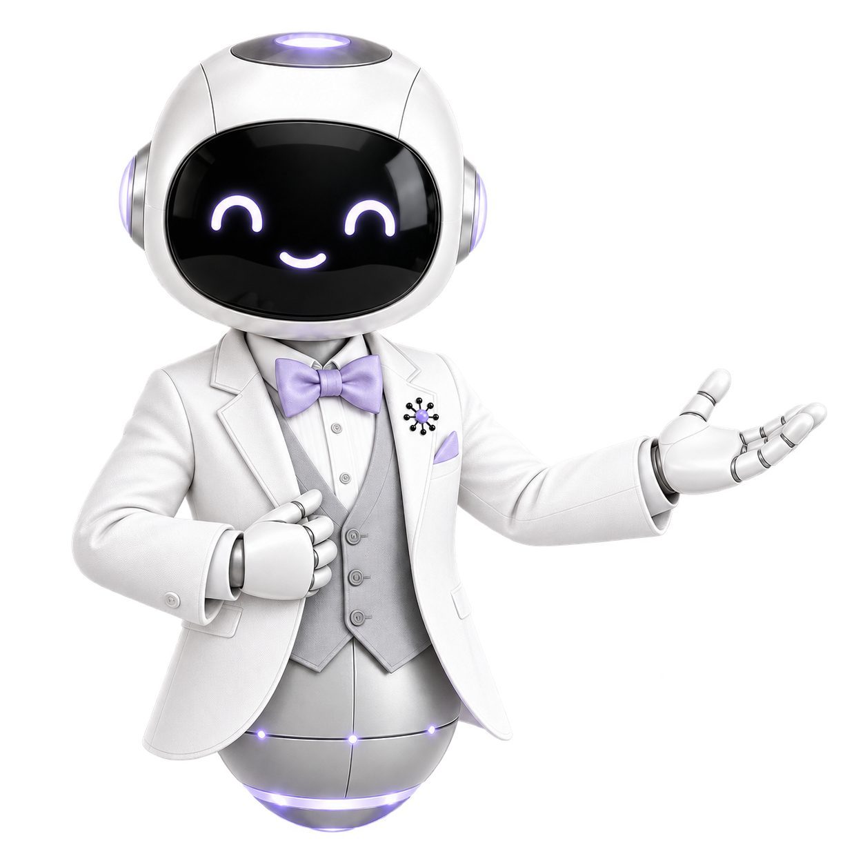 The Grid13 assistant, with both hands open